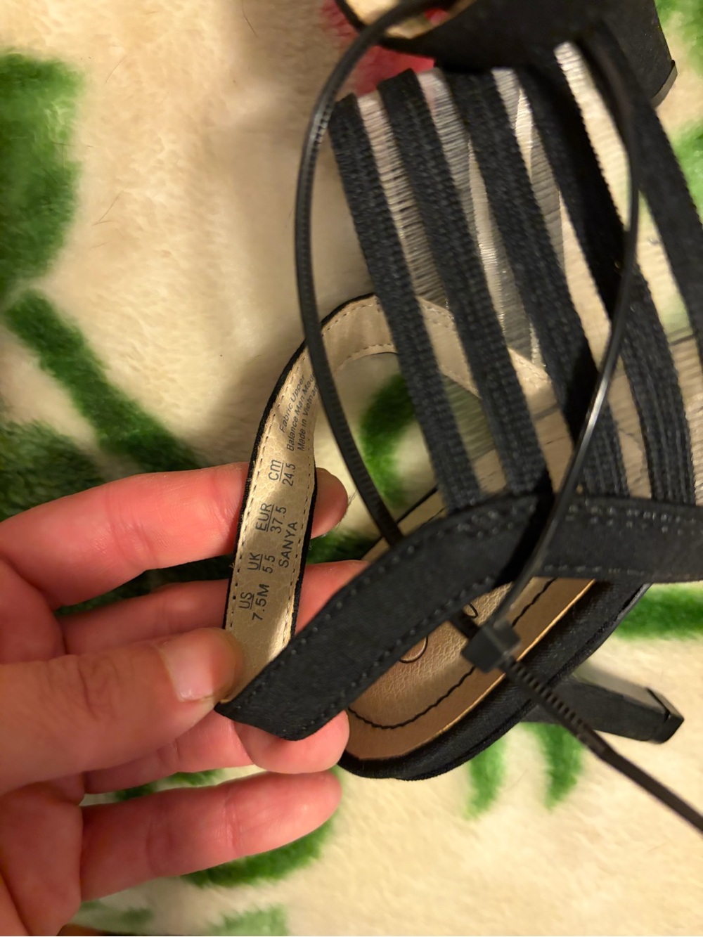 Life Stride Black Pointed-Toe Strappy Flats - Picture 6 of 6